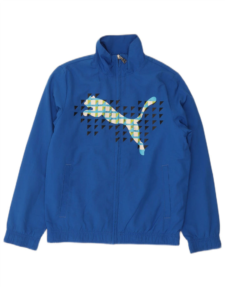 Puma Boys Graphic Trenirka Gornja jakna 9-10 godina plavi poliester