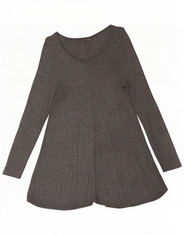 Phase Eight Womens Long Sleeve Jumper Dress UK 14 Medium Grey Flecked