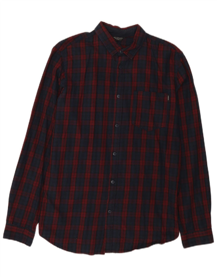 Jack & Jones muška košulja od flanela Srednje tamnoplava karirana pamuk