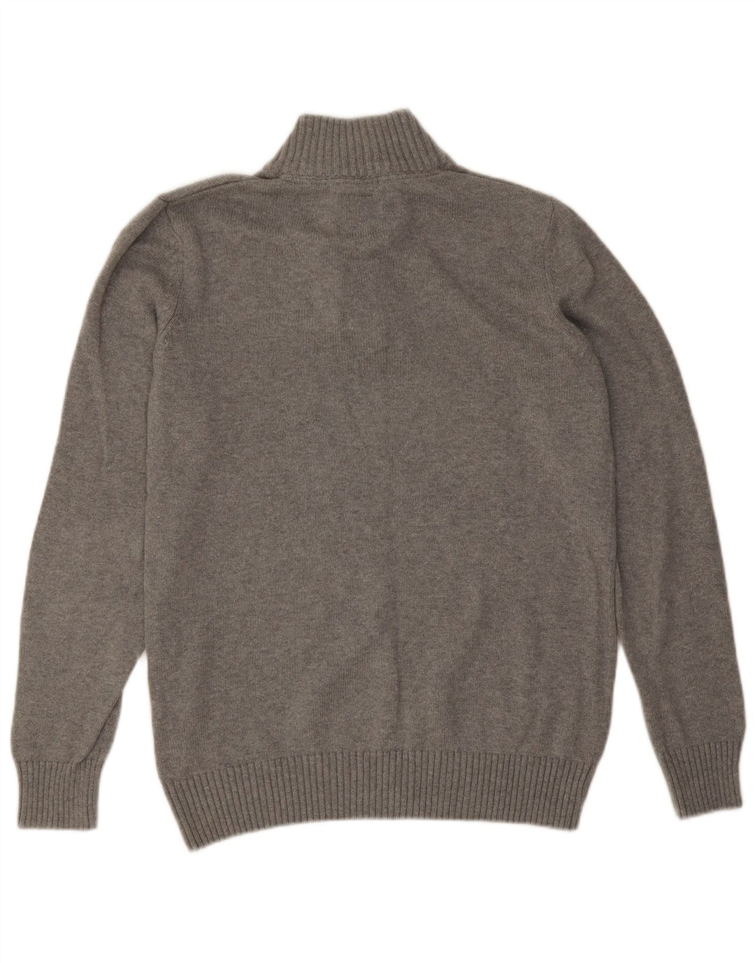 Crew Clothing Muški džemper s dugmadima i izrezom Veliki sivi pamuk