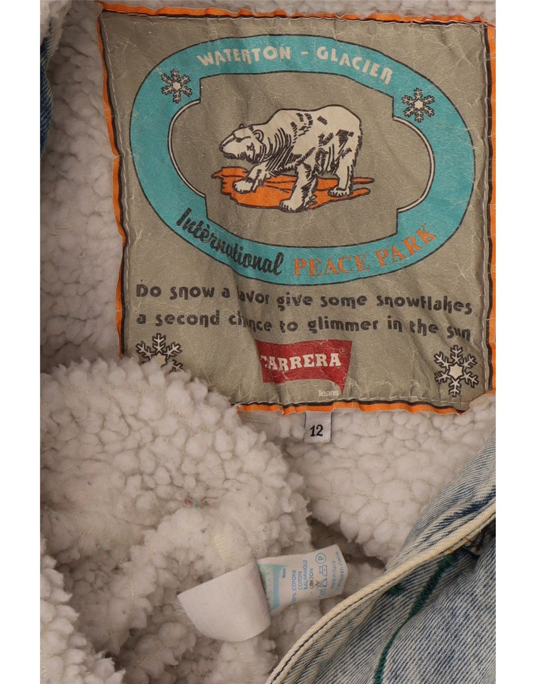 CARRERA Sherpa traper jakna za dječake 11-12 godina, plavi pamuk