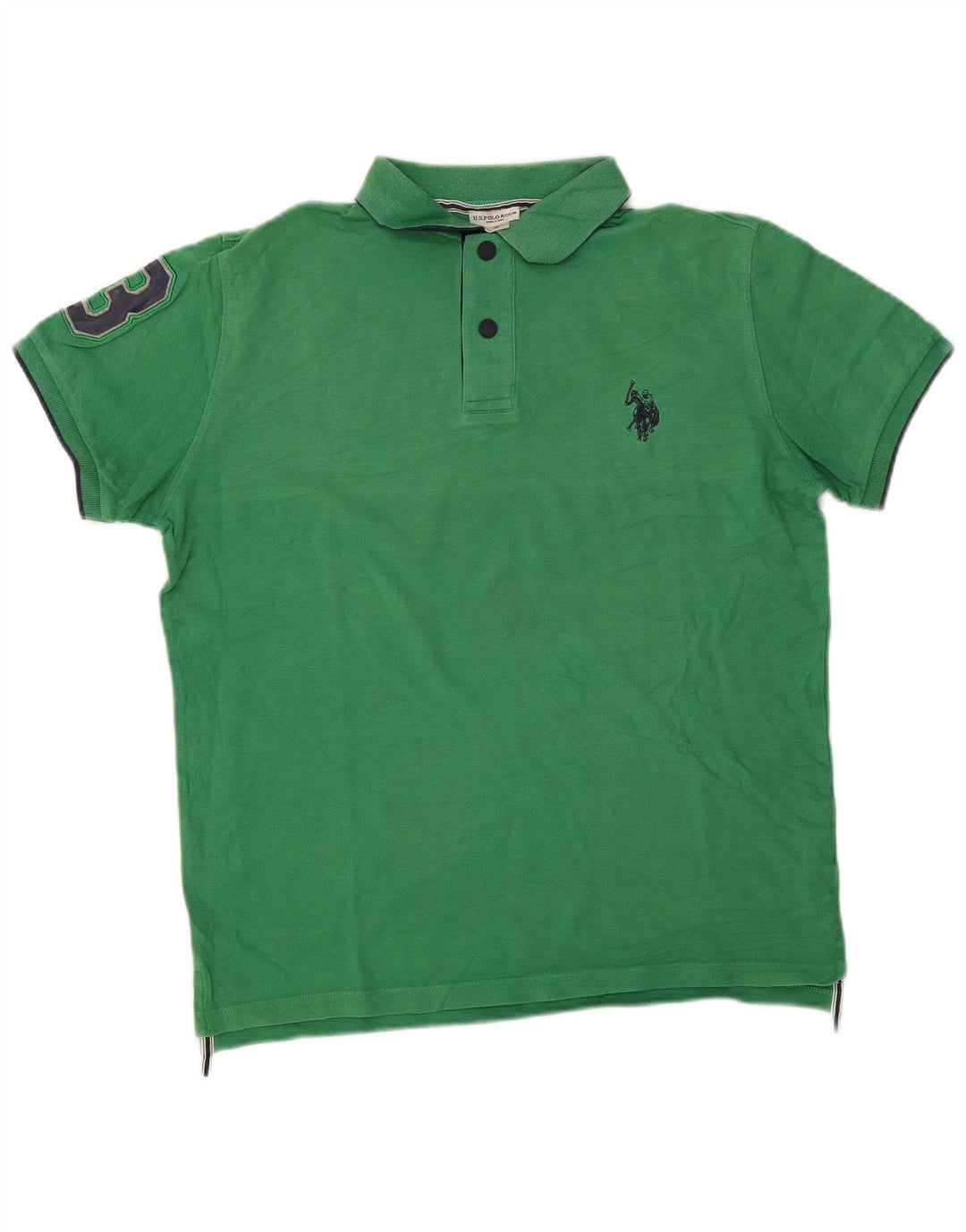 U.S. Polo Assn. Muška grafička majica srednje zelene boje pamuka
