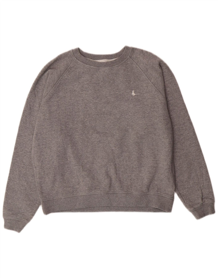 Jack Wills Ženska majica s kratkim rukavima UK 14 Veliki sivi pamuk