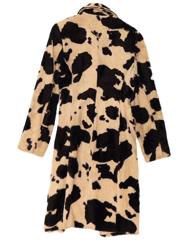 Karen Millen ženski kaput od umjetnog krzna UK 12 srednje bež životinjskog uzorka