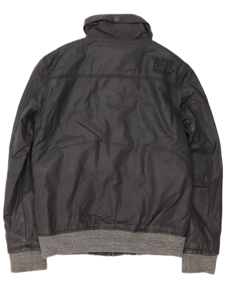 SUPERDRY muška bomber jakna UK 40 veliki crni poliester