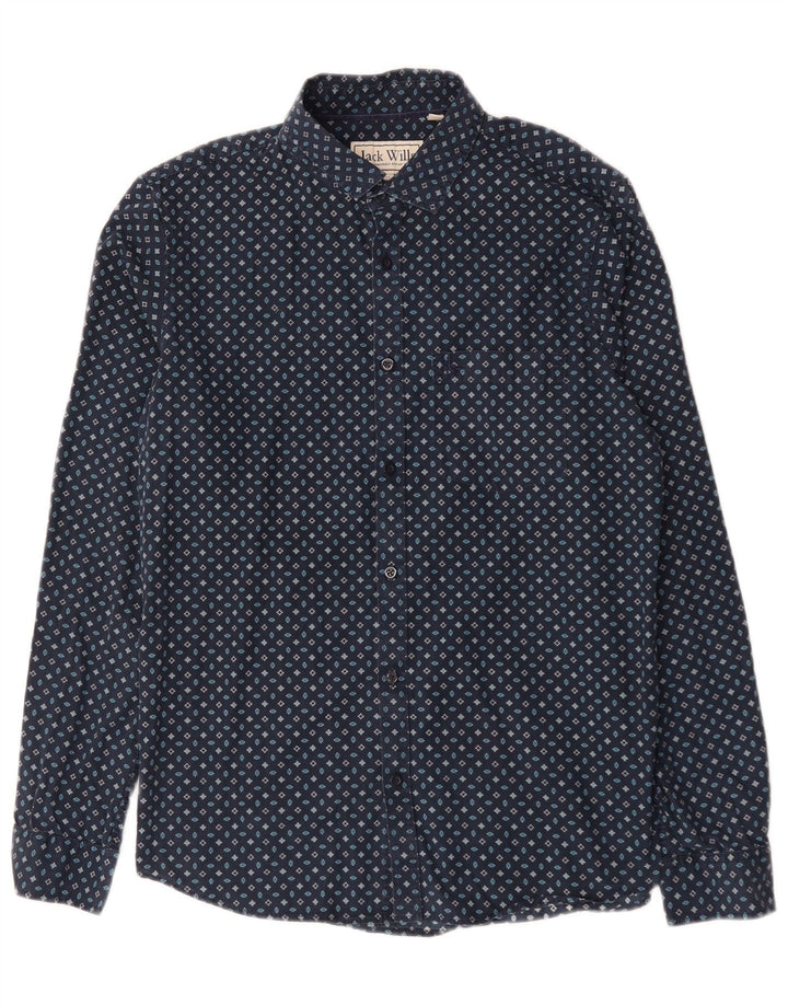 Jack Wills muška košulja klasičnog kroja Srednje tamnoplavi geometrijski pamuk