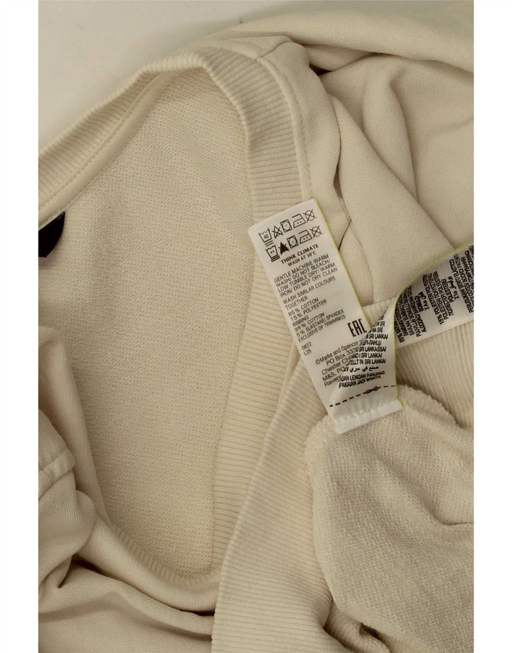 Marks & Spencer Ženski džemper UK 16 Large Off White Pamuk