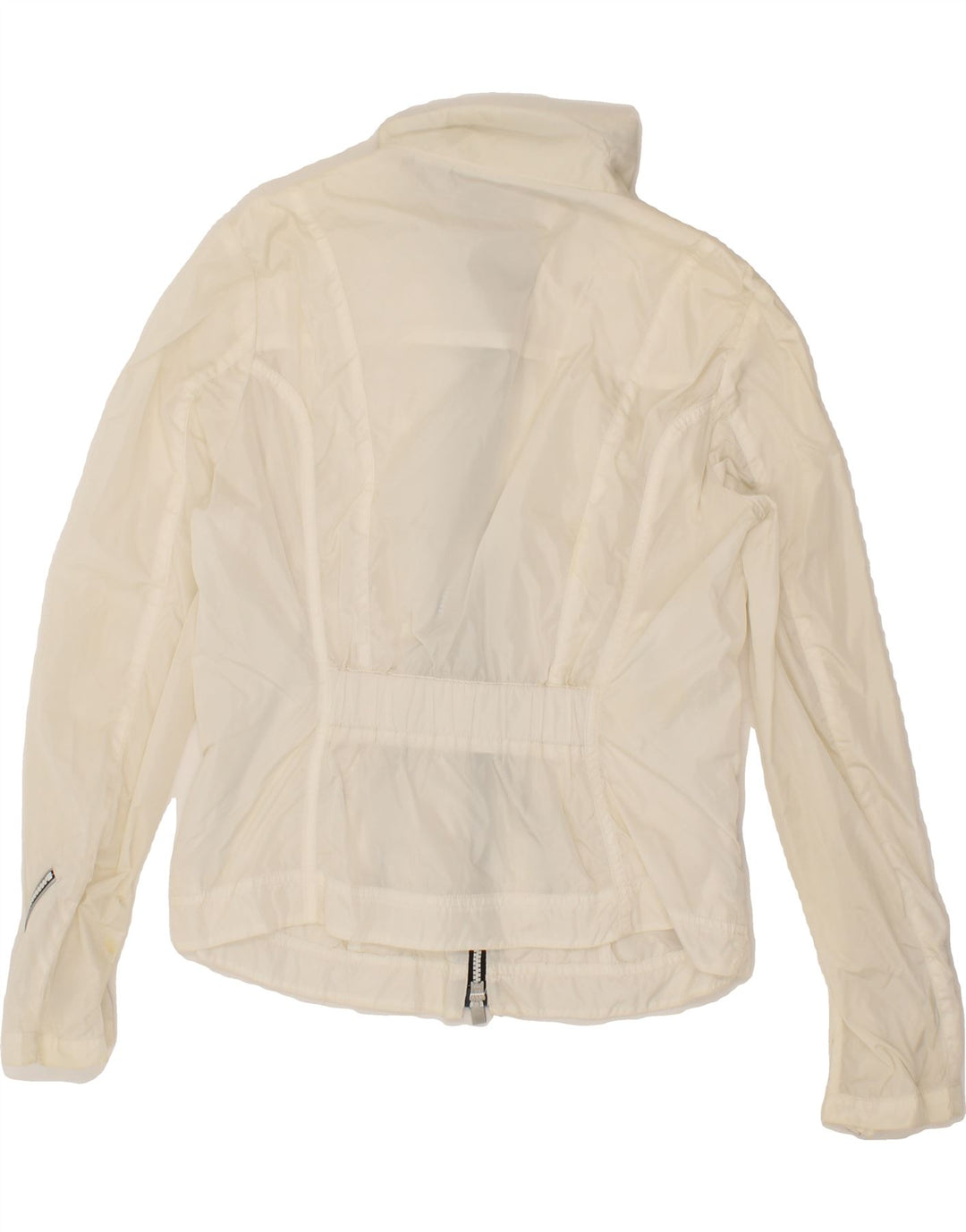 HOGAN Womens Slim Fit Bomber Jacket IT 44 Medium Off White Vintage Hogan and Second-Hand Hogan from Messina Hembry 