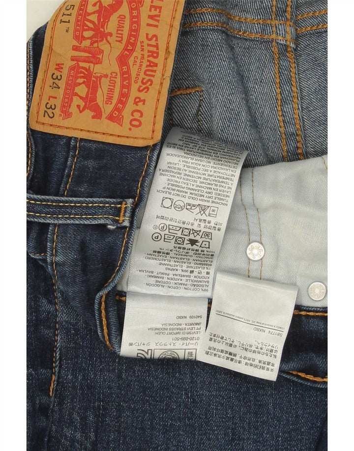 Levi's muške 511 uske traperice W34 L32 tamnoplavi pamuk