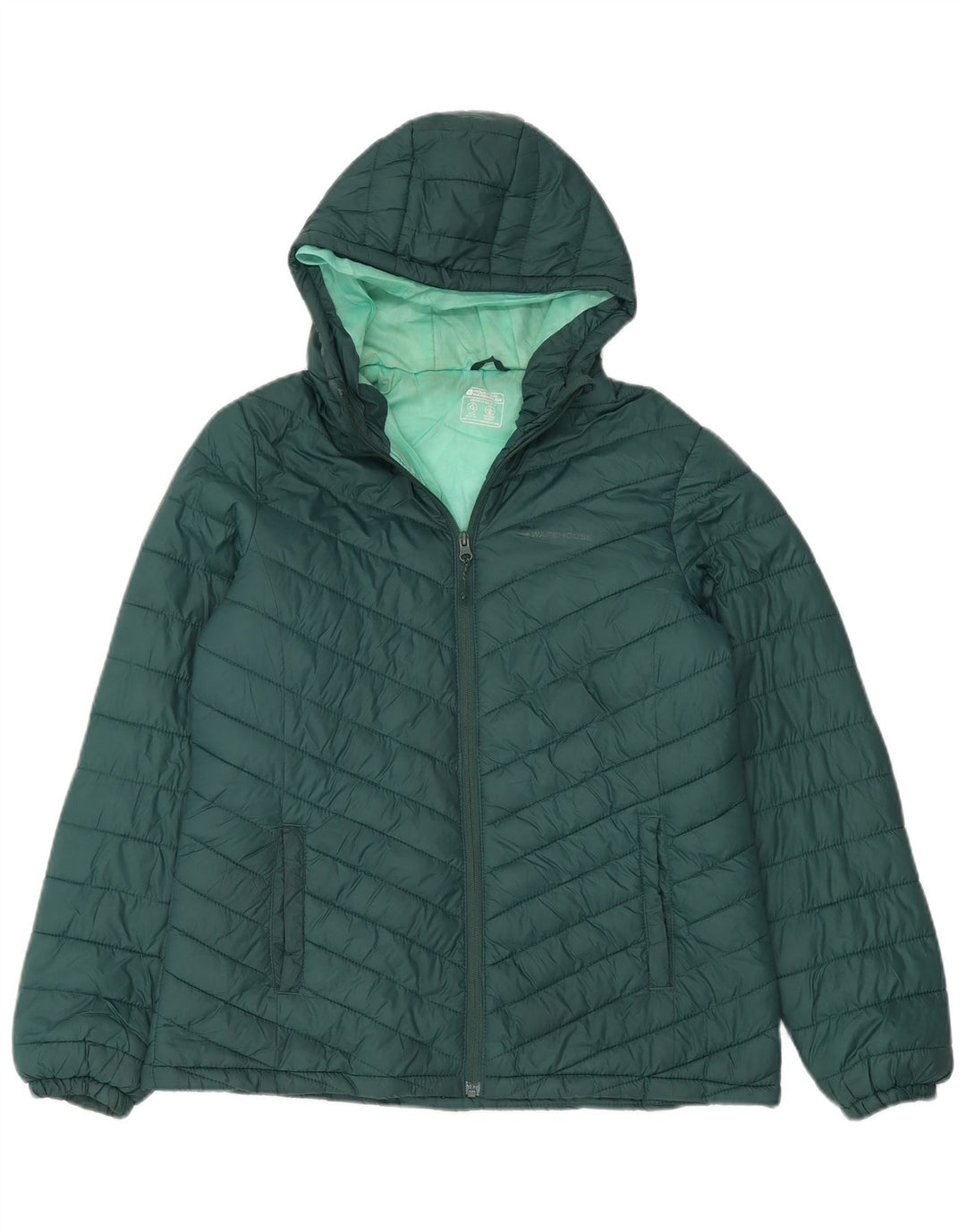 Mountain Warehouse Ženska podstavljena jakna s kapuljačom UK 14 Veliki zeleni poliamid