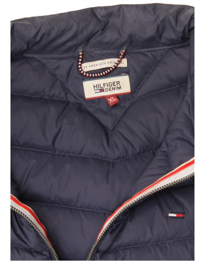 TOMMY HILFIGER Girls Padded Jacket 15-16 Years XL Navy Blue Nylon Vintage Tommy Hilfiger and Second-Hand Tommy Hilfiger from Messina Hembry 