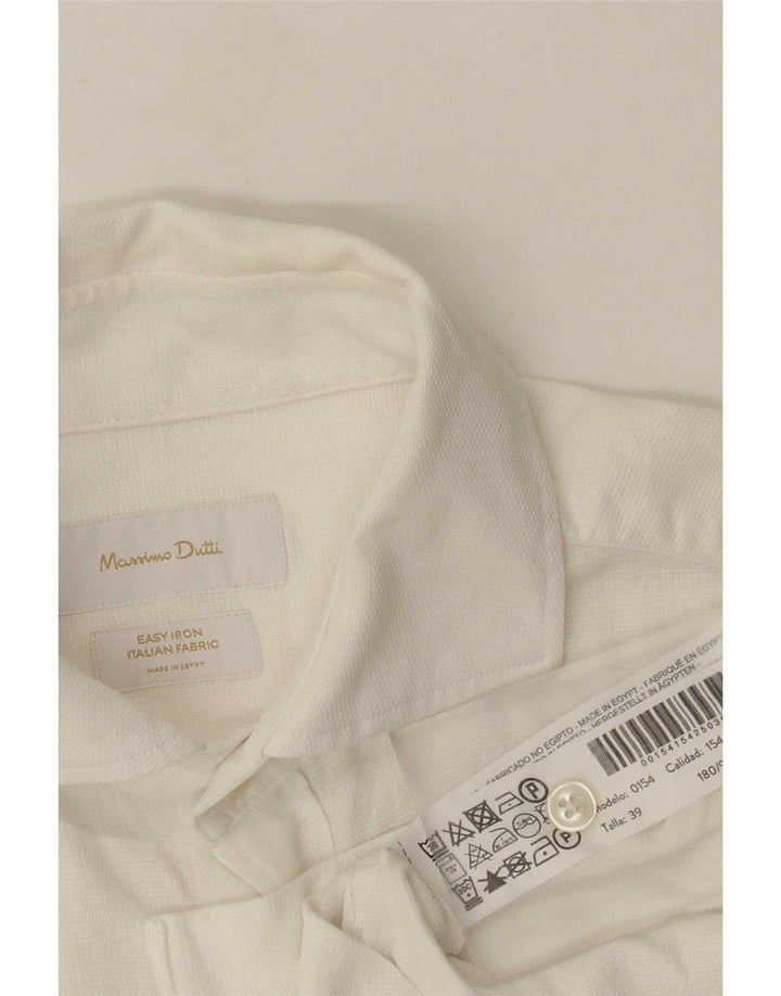 Muška košulja Massimo Dutti, veličina 39, srednji bijeli pamuk