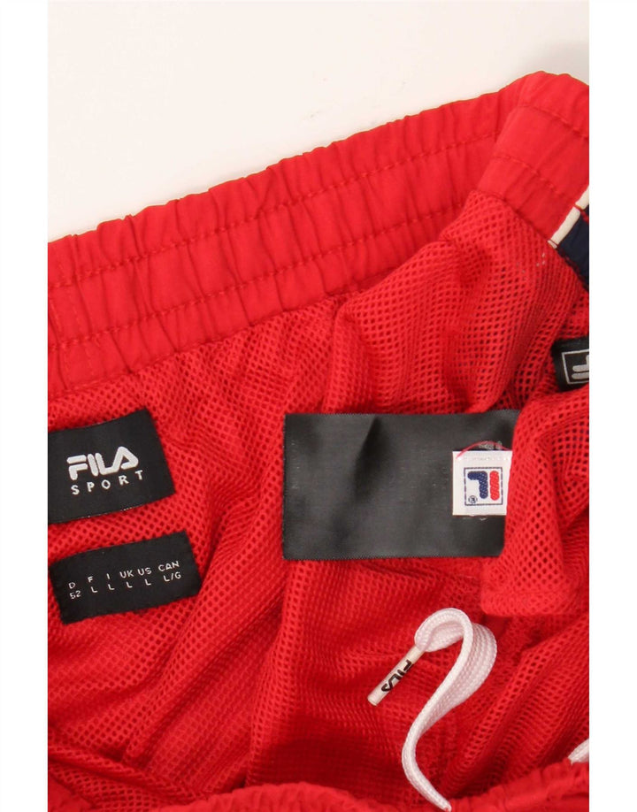 Fila muške kratke sportske kratke hlače s grafičkim motivima, veliki crveni poliamid u boji