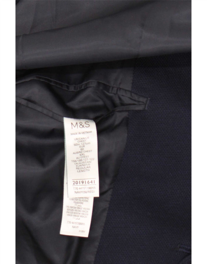 Marks & Spencer muška jakna sa 2 gumba UK 50 5XL tamnoplavi poliamid