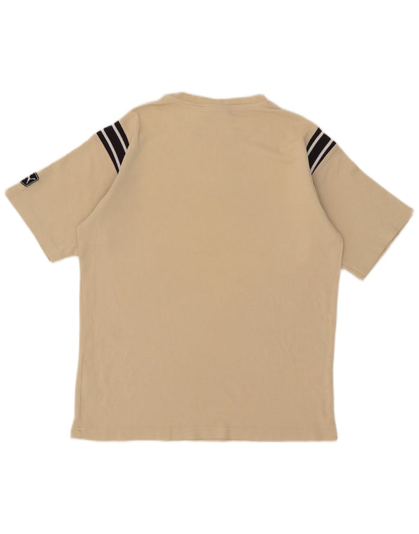 Puma Mens Graphic T-Shirt Top Medium Beige Cotton