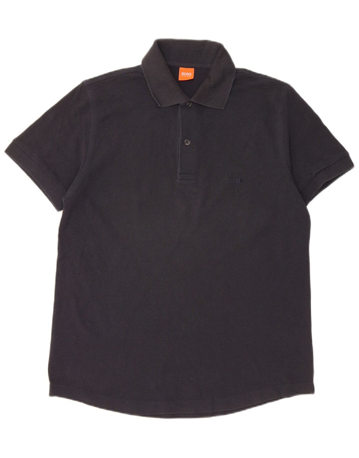 Hugo Boss muška polo majica srednje crne pamučne boje