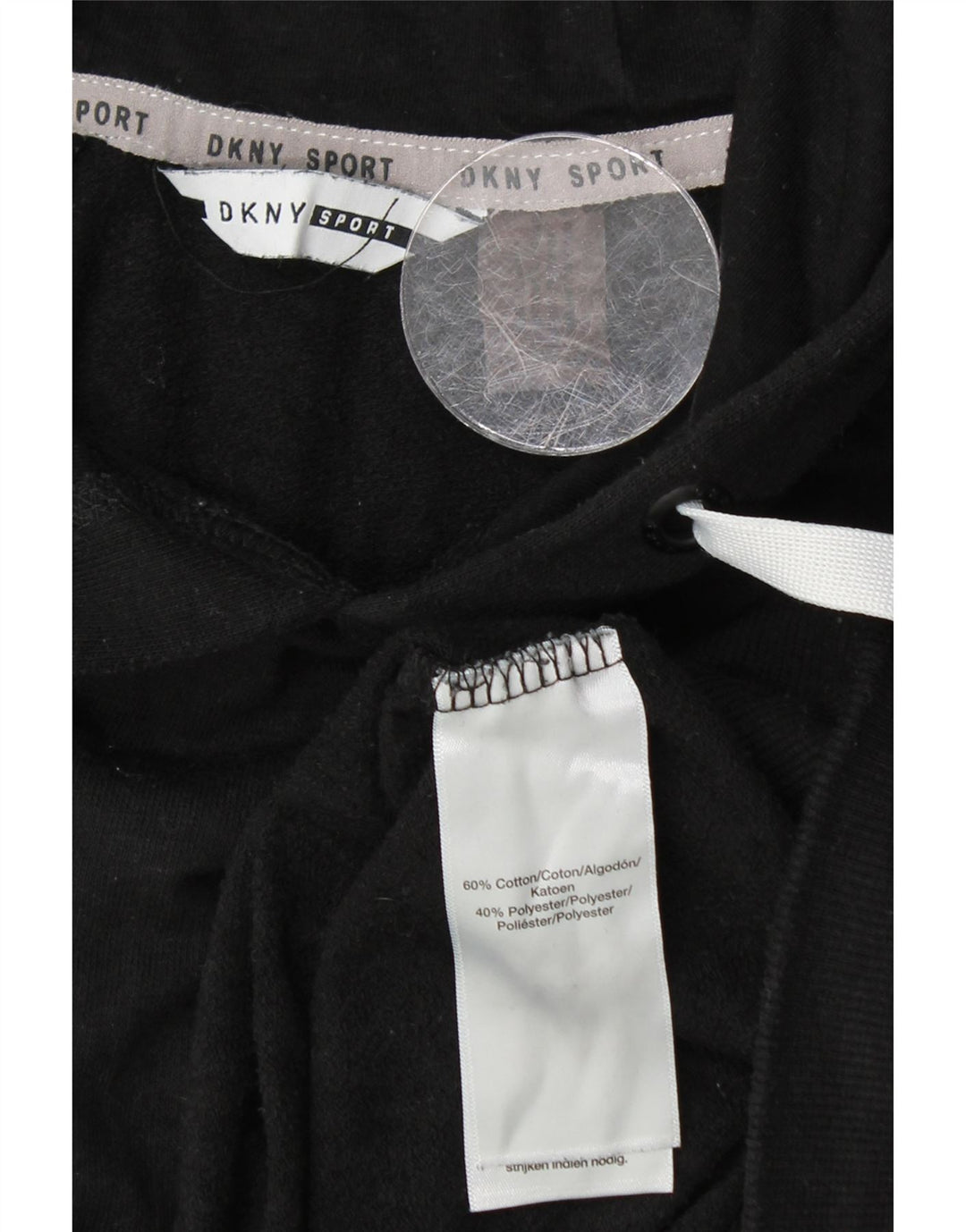 DKNY Ženska majica s kapuljačom UK 14 Srednji crni pamuk