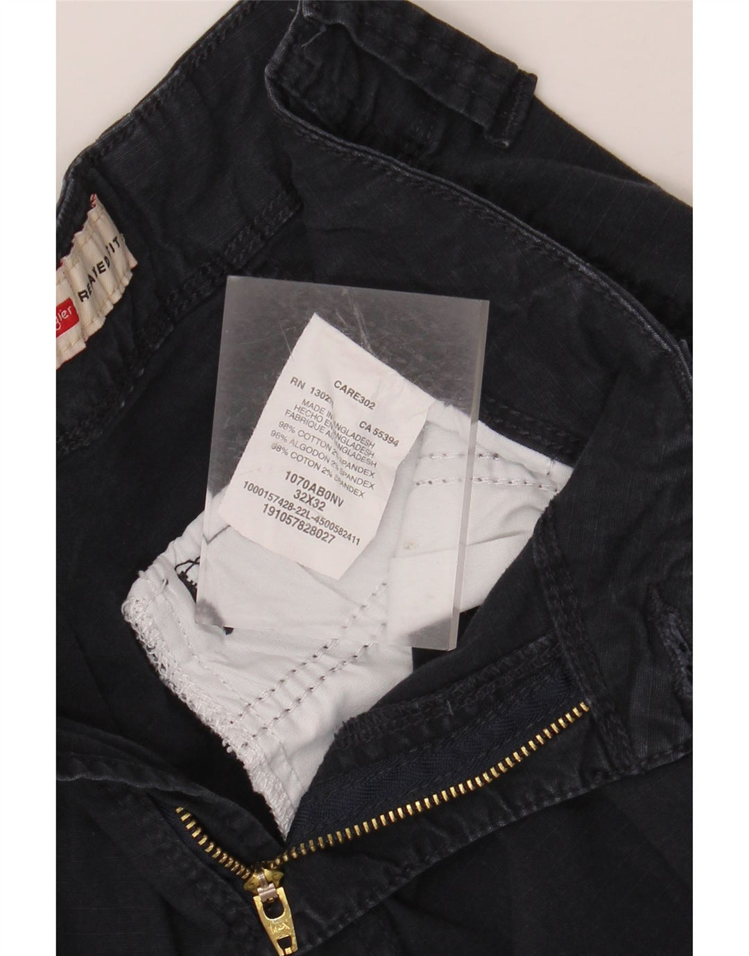 WRANGLER Muške kargo hlače opuštenog kroja W32 L32 tamnoplavi pamuk