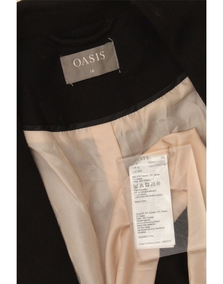 Ženska jakna Oasis s 1 gumbom, UK 16, veliki crni poliester