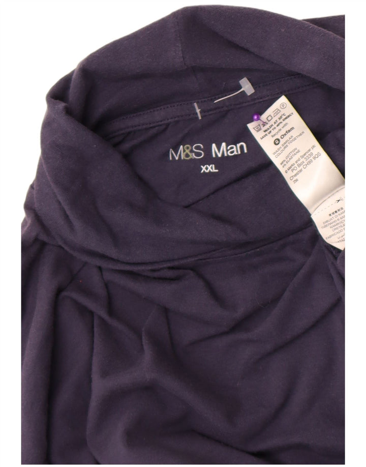 Marks & Spencer muška majica dugih rukava 2XL tamnoplavi pamuk