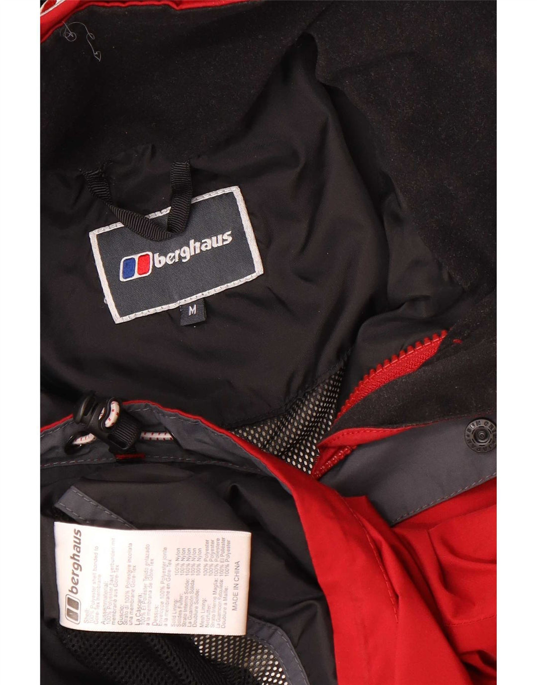 Berghaus muška kišna jakna s kapuljačom UK 38 srednji crveni poliester
