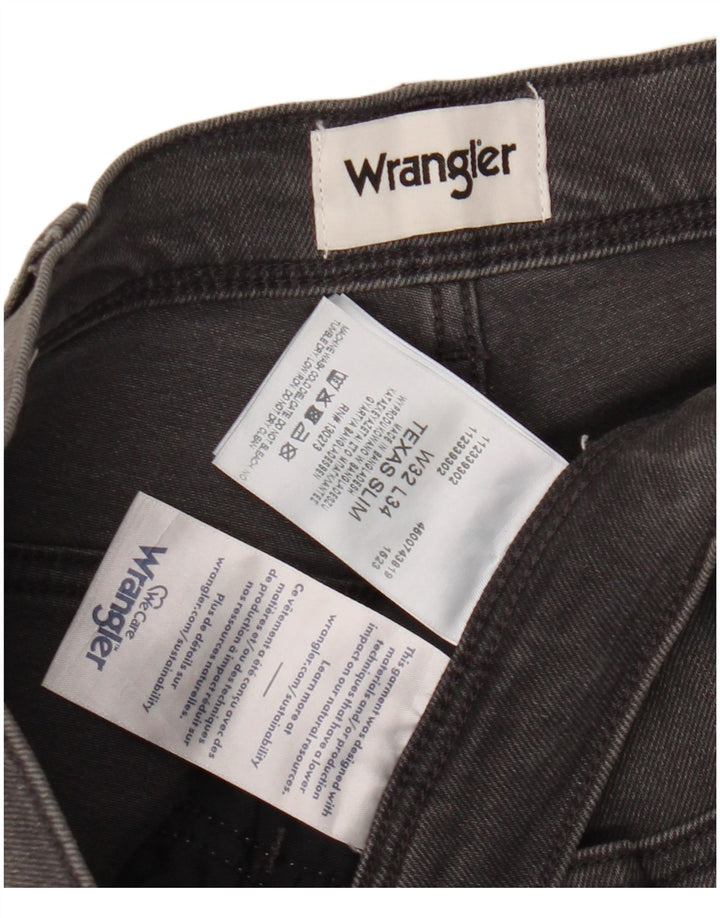 Wrangler Muške Texas Slim Jeans W32 L34 Sivi pamuk