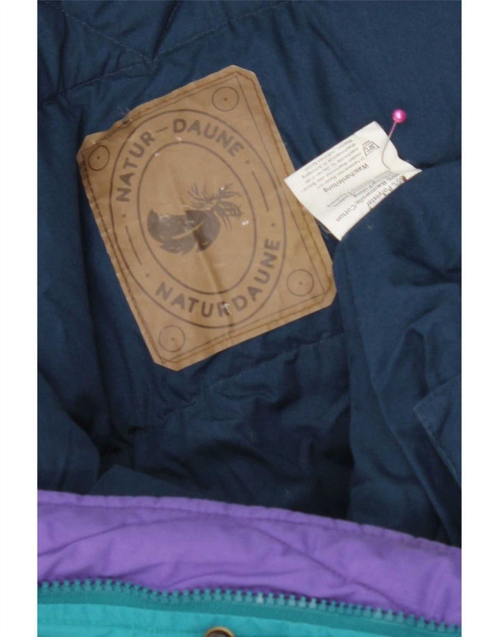 Vintage muška podstavljena jakna UK 42 XL plavi poliester u boji