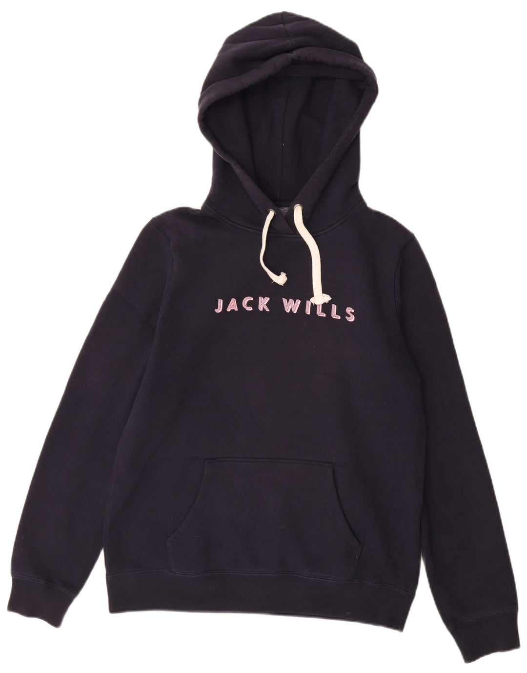 JACK WILLS Ženska majica s kapuljačom s kapuljačom UK 12 srednje tamnoplavi pamuk