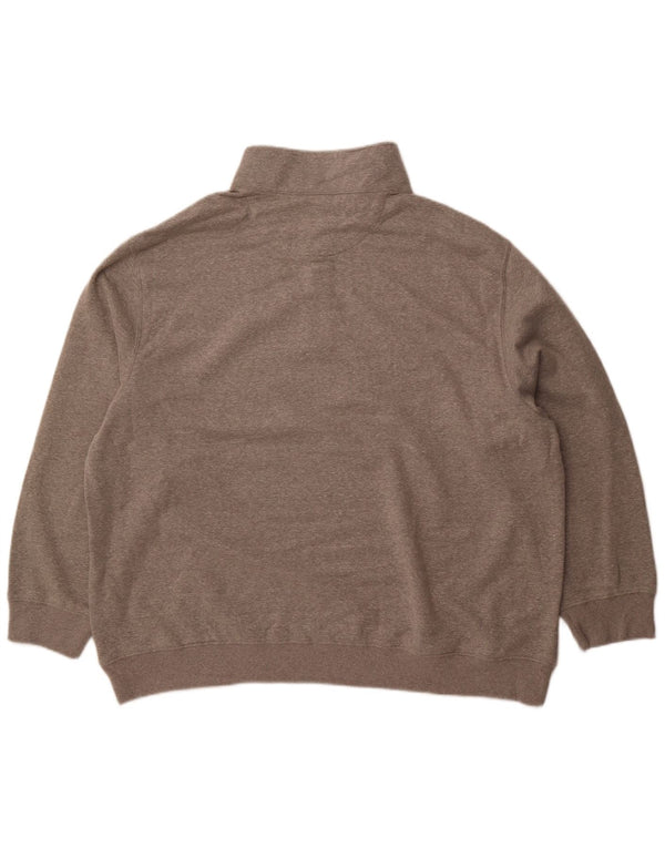 IZOD Muška majica s izrezom na patentni zatvarač 2XL sivi pamuk