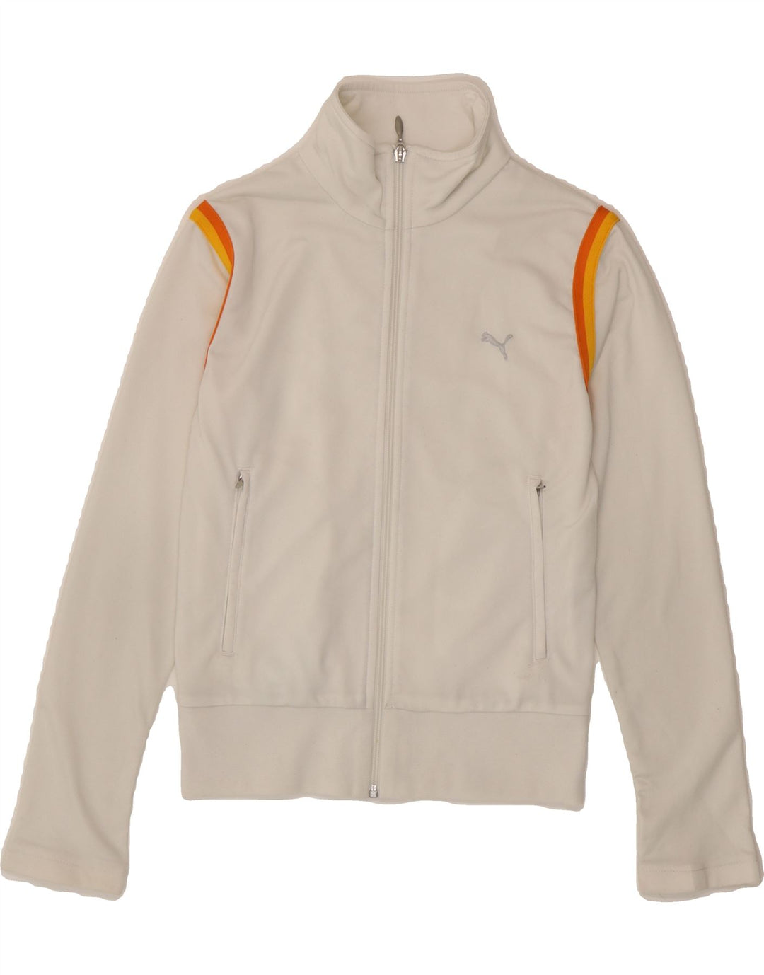 PUMA Womens Tracksuit Top Jacket UK 8 Small White Colourblock Vintage Puma and Second-Hand Puma from Messina Hembry 