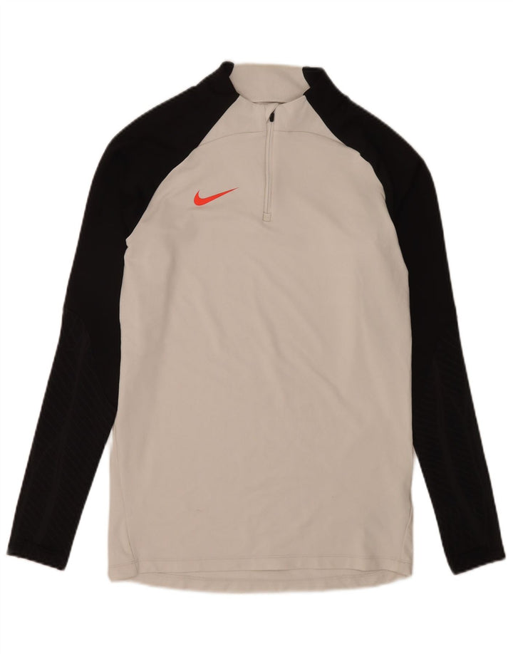 Nike Muški Dri Fit Zip Neck Slim Pulover Top Trenirka Mala Bijela