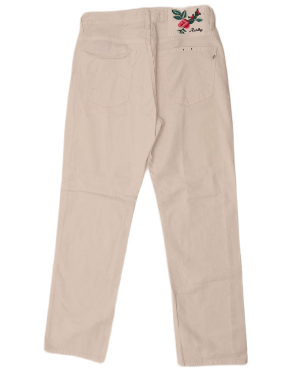 Replay Womens Straight Jeans W28 L29 White Cotton