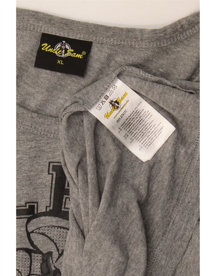 UNCLE SAM Muški grafički prsluk XL sivi pamuk