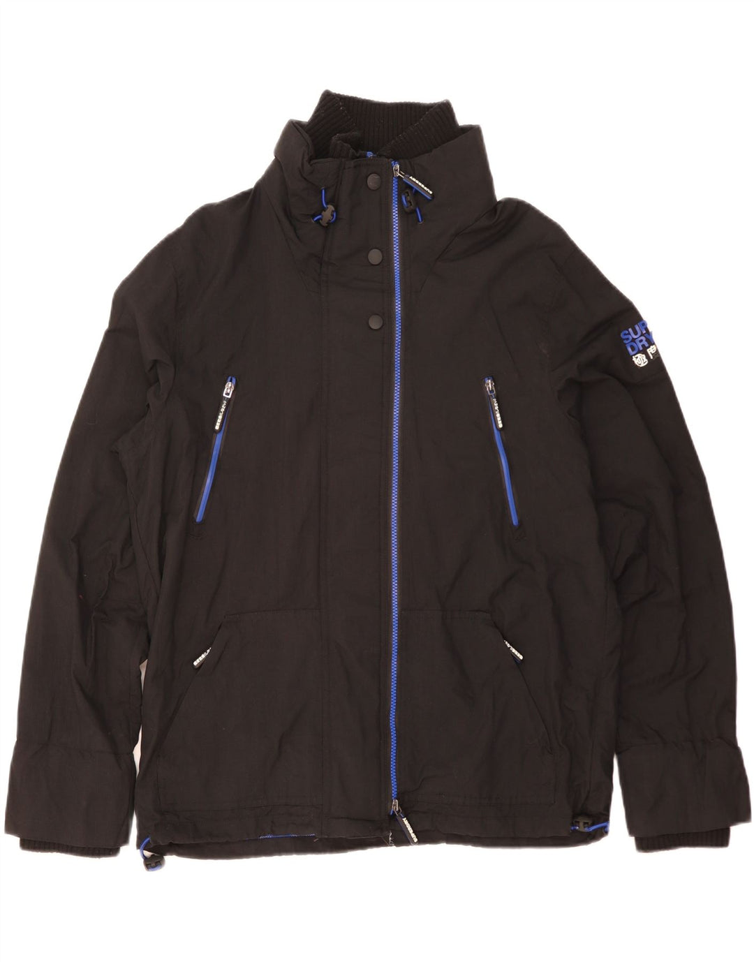SUPERDRY Muška kišna jakna The Wind Attacker Graphic UK 44 2XL crni najlon
