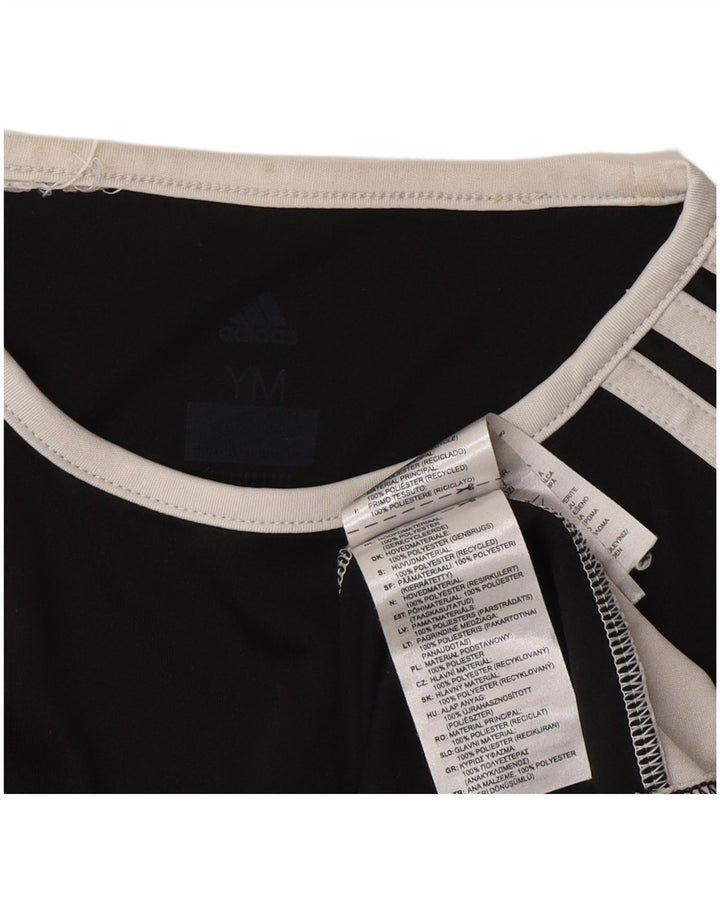 Adidas majica kratkih rukava za dječake 11-12 godina, srednje crna poliesterska boja