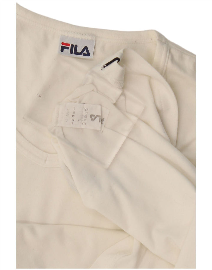 Fila Ženska majica kratkih rukava UK 14 Srednje bijeli pamuk