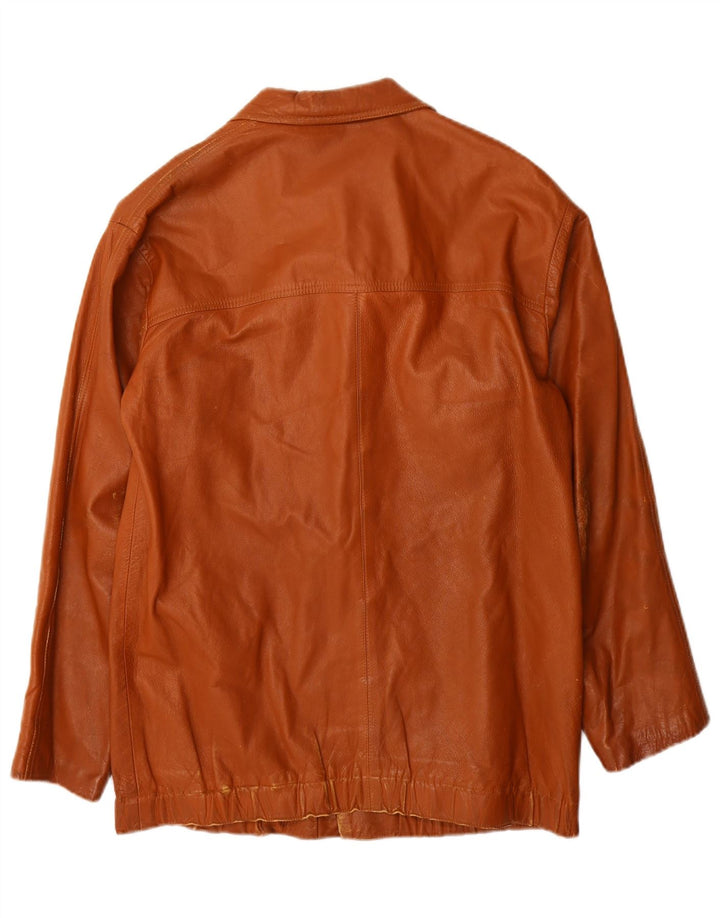 Vintage muška kožna jakna UK 36 Mala smeđa koža