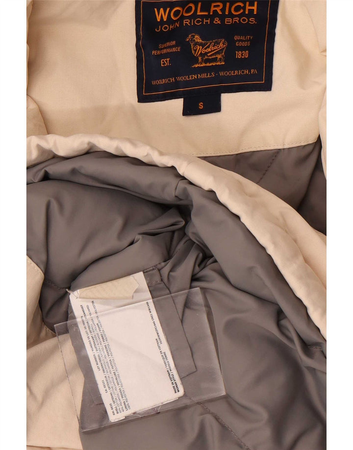 Woolrich ženska podstavljena jakna s kapuljačom UK 10 Small Off White Cotton