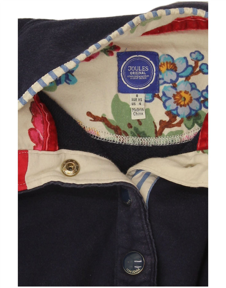 Joules Ženska majica s dugmadima i izrezom UK 8 Mali tamnoplavi pamuk