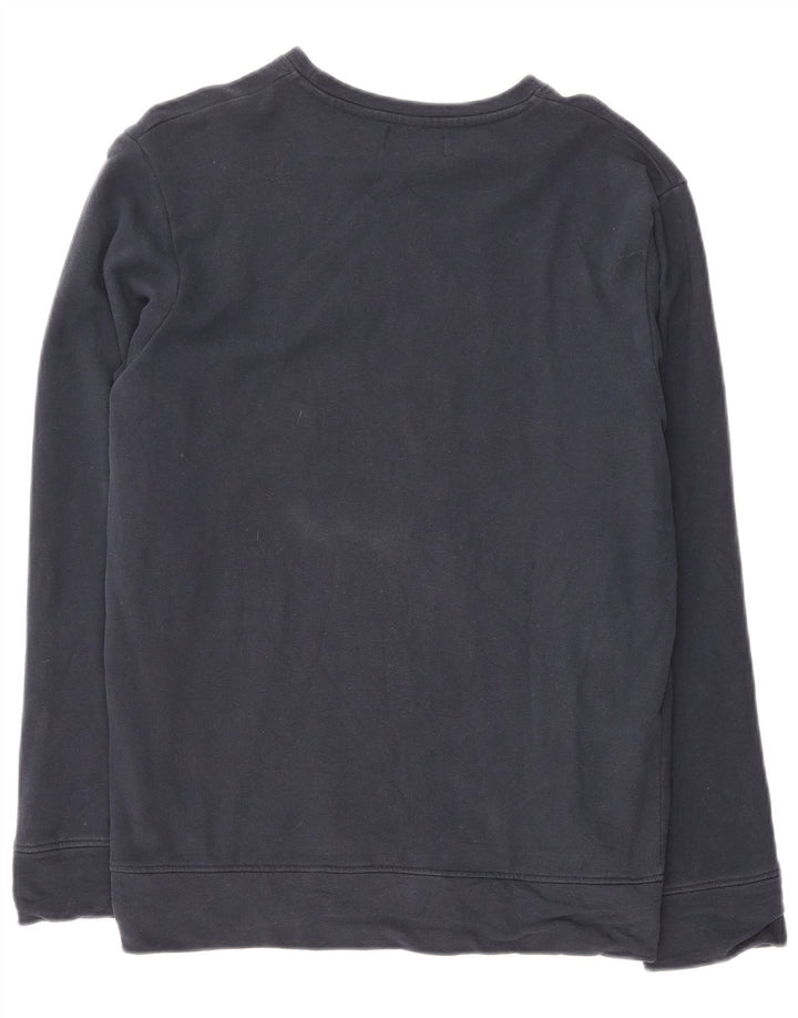 JACK & JONES Mens Graphic Sweatshirt Jumper Medium Navy Blue