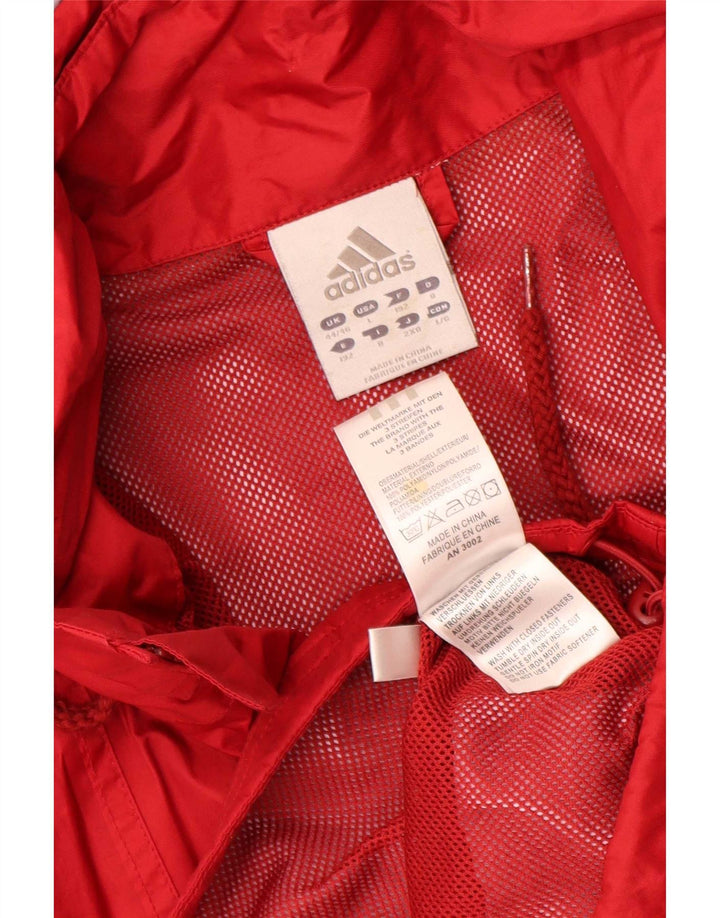 Adidas muška kišna jakna s kapuljačom UK 44/46 veliki crveni poliamid