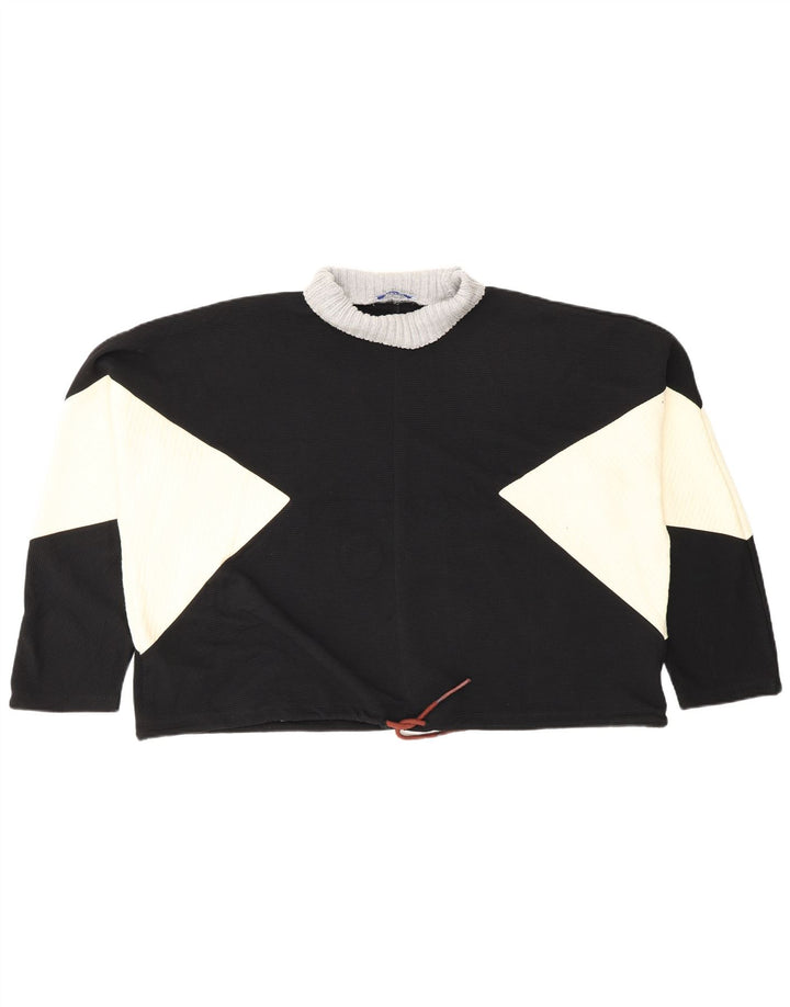 Zara ženska prevelika bluza UK 10 Small Black Colourblock Cotton