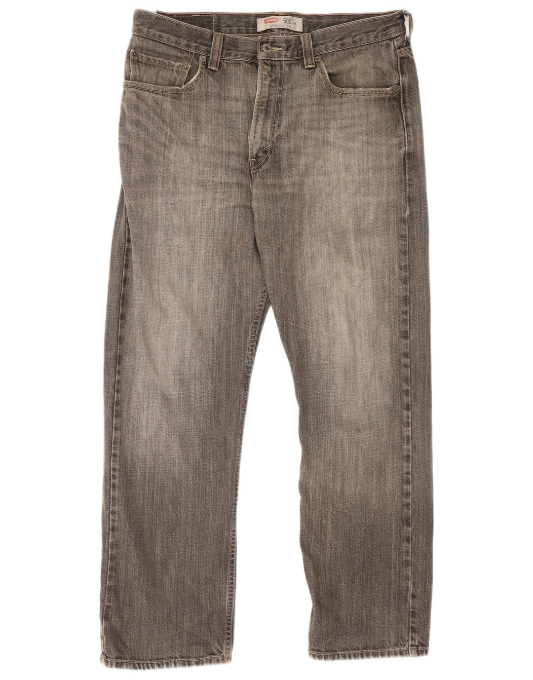 LEVI'S muške 505 ravne traperice W33 L30 sivi pamuk