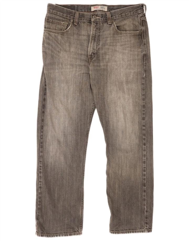 LEVI'S muške 505 ravne traperice W33 L30 sivi pamuk