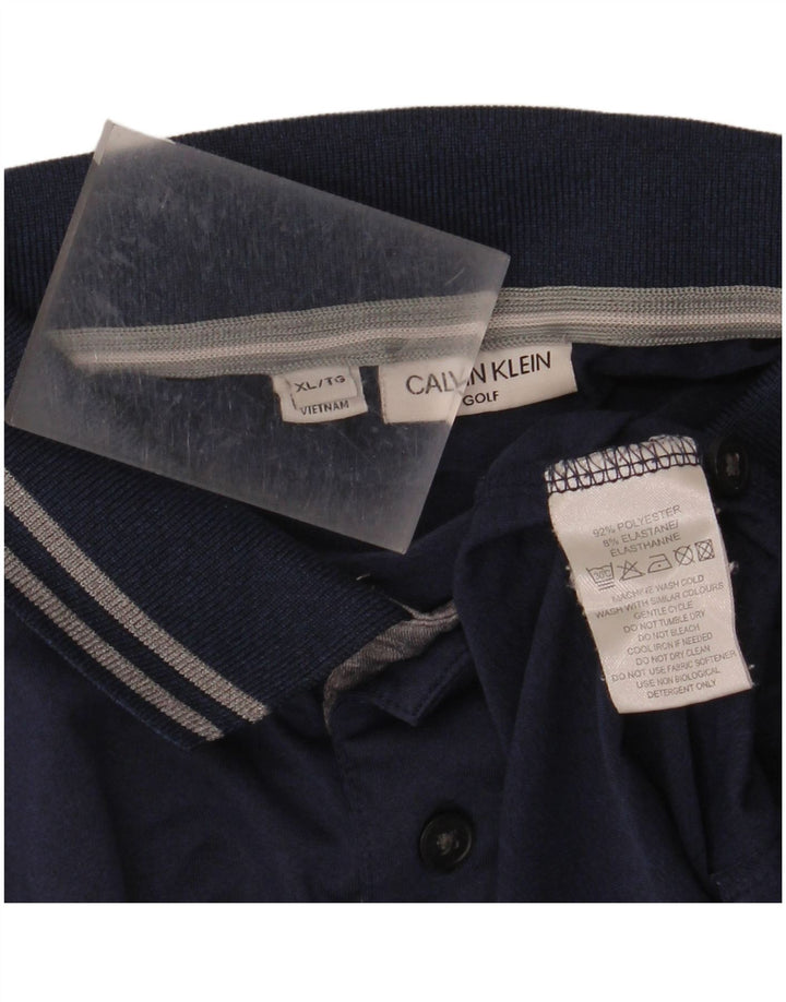 CALVIN KLEIN Muška polo majica za golf XL tamnoplavi poliester