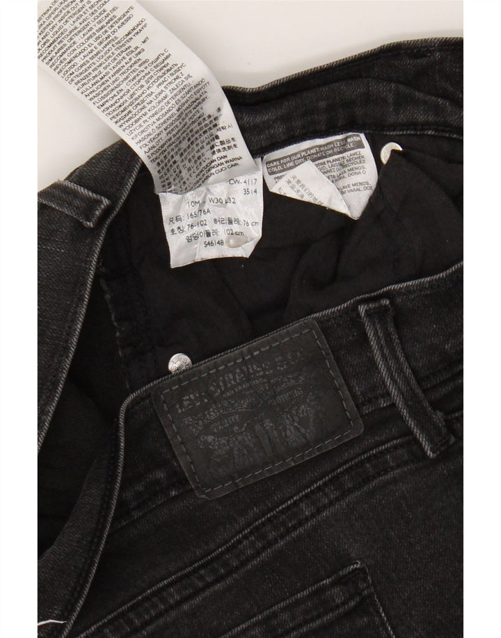 Levi's ženske 505 ravne traperice W30 L32 crni pamuk