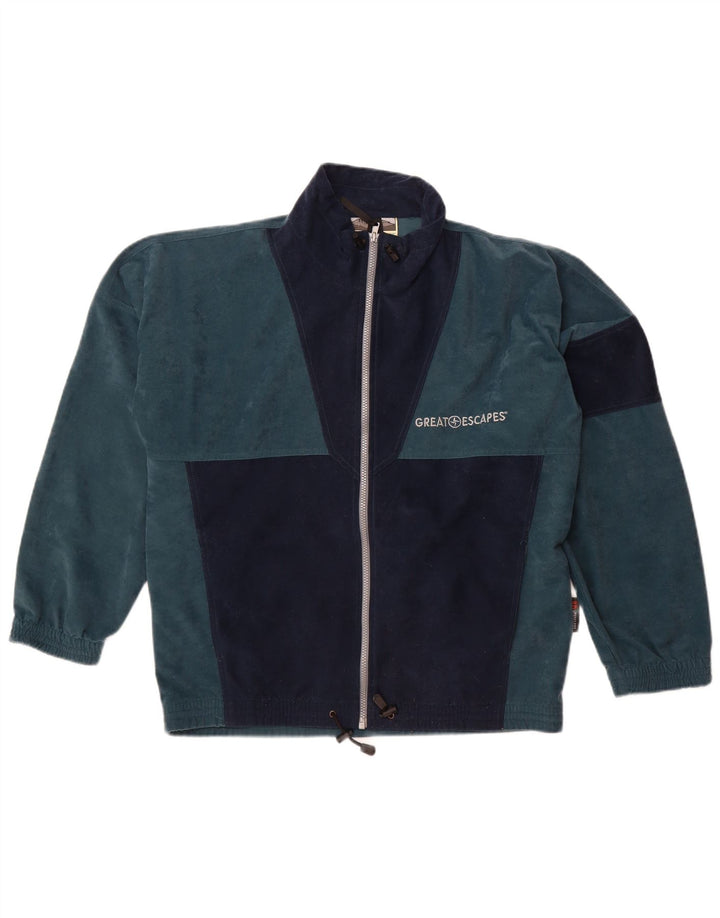 GREAT ESCAPES Womens Tracksuit Top Jacket EU 36 Small Blue Colourblock