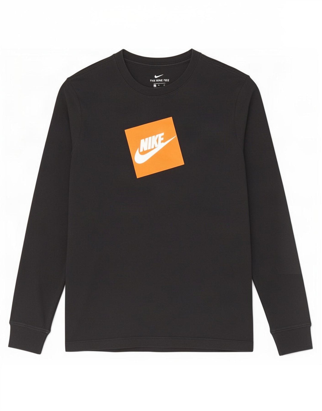 Nike muška majica dugih rukava s grafikom, mala, crna pamučna