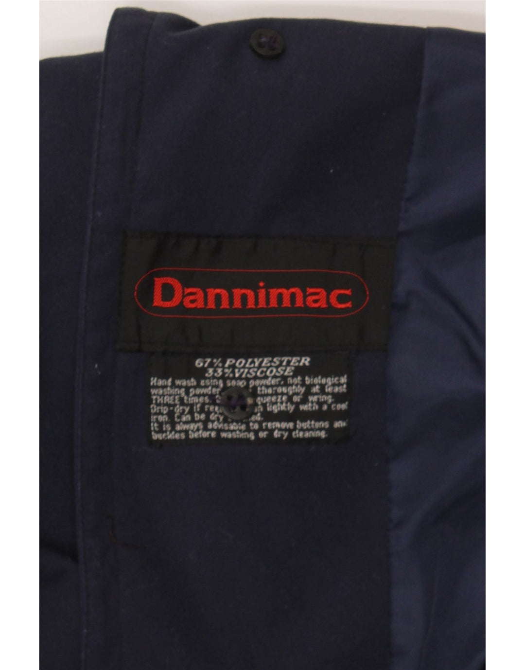 DANNIMAC muški trenč kaput UK 44 2XL tamnoplavi poliester