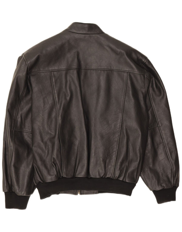 Vintage muška kožna jakna UK 42 XL crna